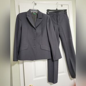United Colors of Benetton Pant Suit.  Dark Gray. Both blazer and pants Size 38